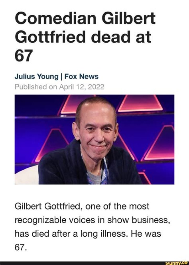 Gilbert Gottfried dead