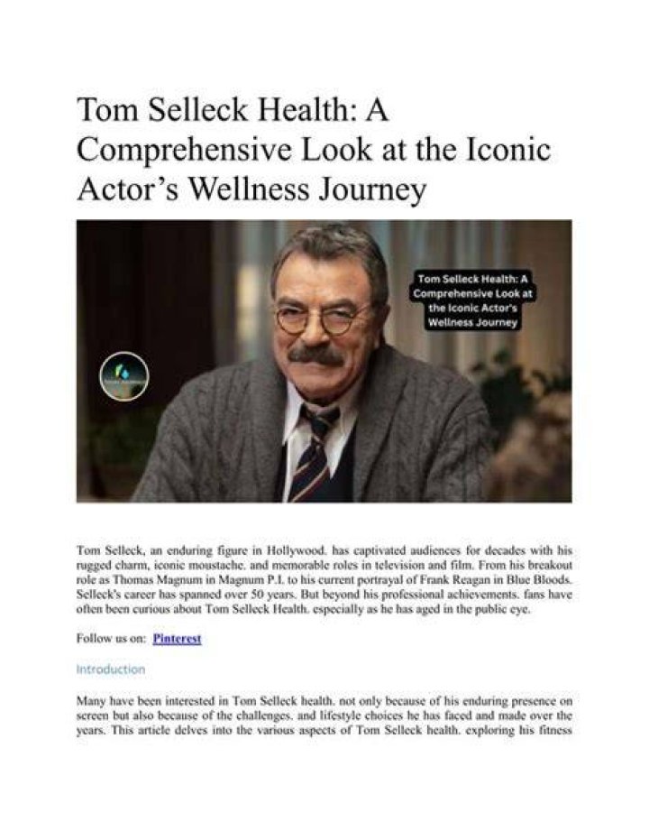 Tom Selleck Workout Routine