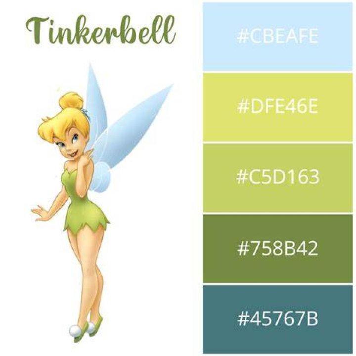 What color Is Tinkerbell's wings?
